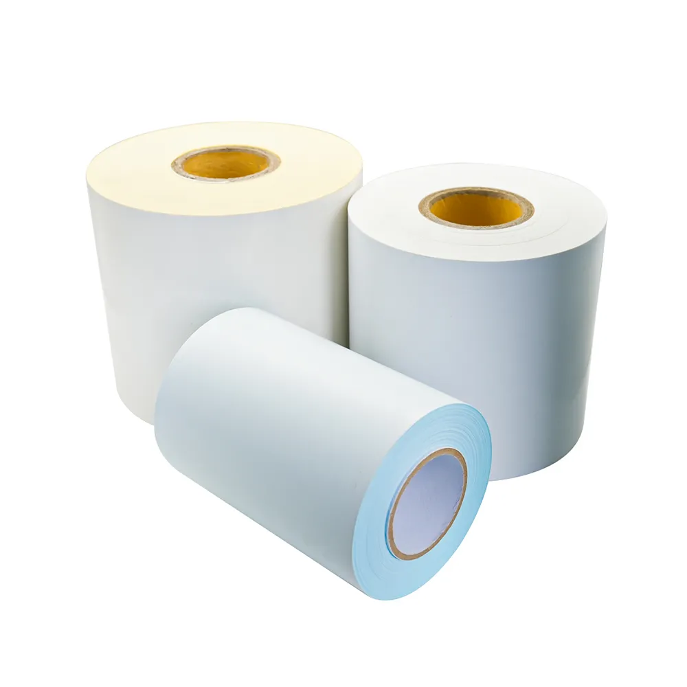 1. Top Thermal Paper label roll - 3 glassine  paper colors.webp